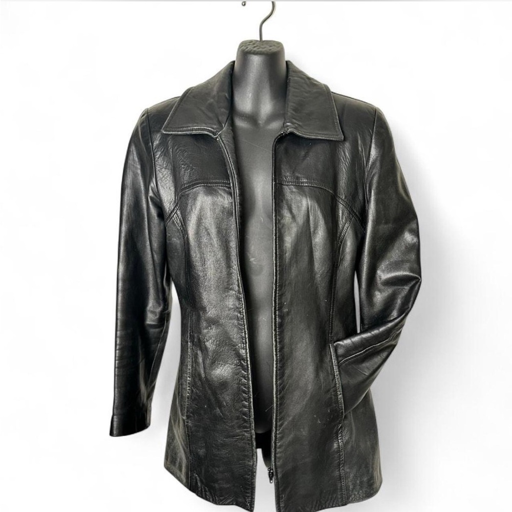 Vintage 1991 Danier Women's Leather Jacket Black Small Made in Canada